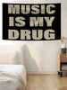 MUSIC IS MY Music Abstract Cartoon Art Design Tapestry Color Wall Hanging Flag For Bedroom Living Room Dorm Halloween Party Decor,Guys Man Cave,Modern Music Art Tapestry Banner Gift